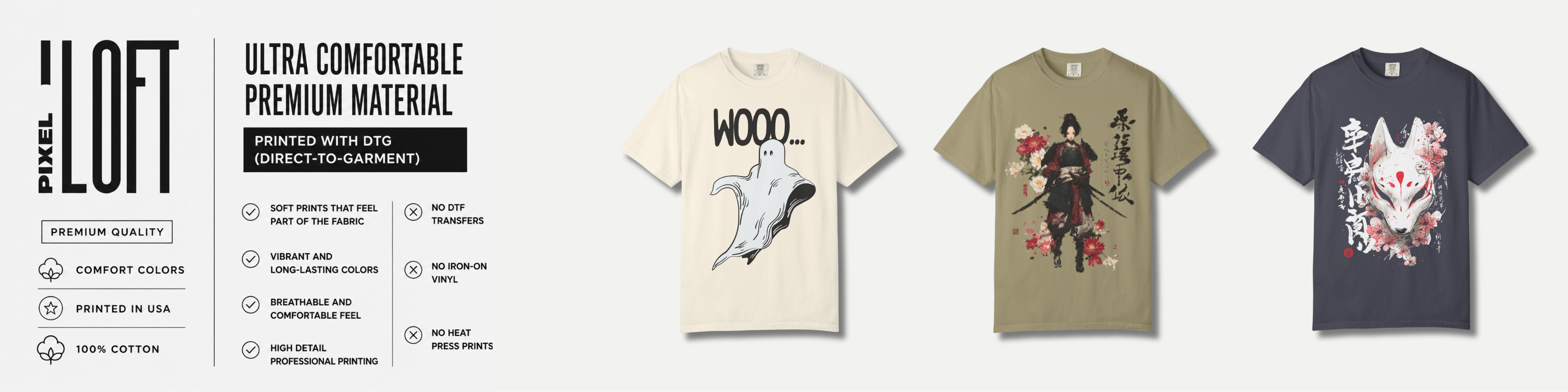 Pixeloft premium t-shirt banner
